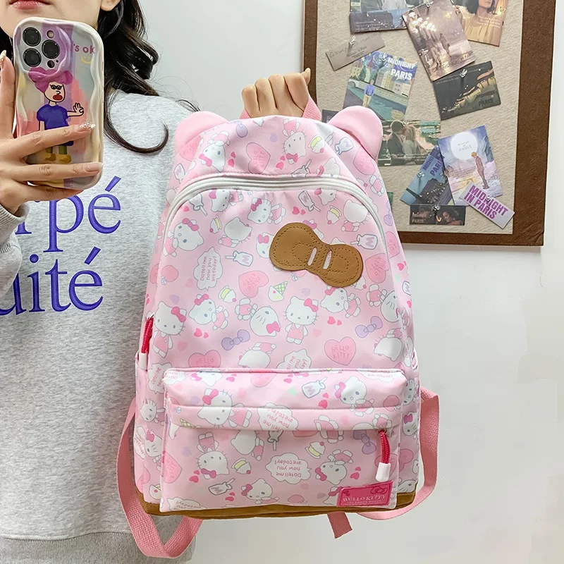 Sanrio Ins Style New Hellokitty Student Schoolbag Cute Hello Kitty Backpack Large Capacity Backpack 2