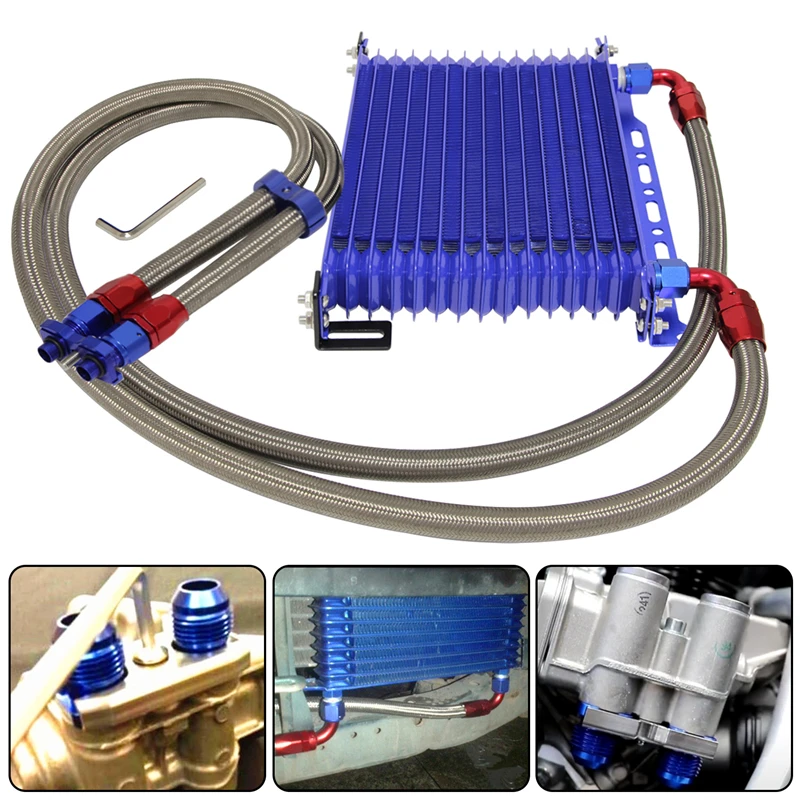 

AN10 15Row Oil Cooler Kit Fit For BMW E82 135i;E36 M3-Euro;E46 M3;E90 E92 E93 335i Black/Blue