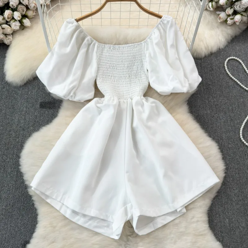 

Summer Fashion New Women Casual Short Jumpsuits Vintage Slim High Waist Elegant Party Birthday Playsuit Female Clothes Jumper