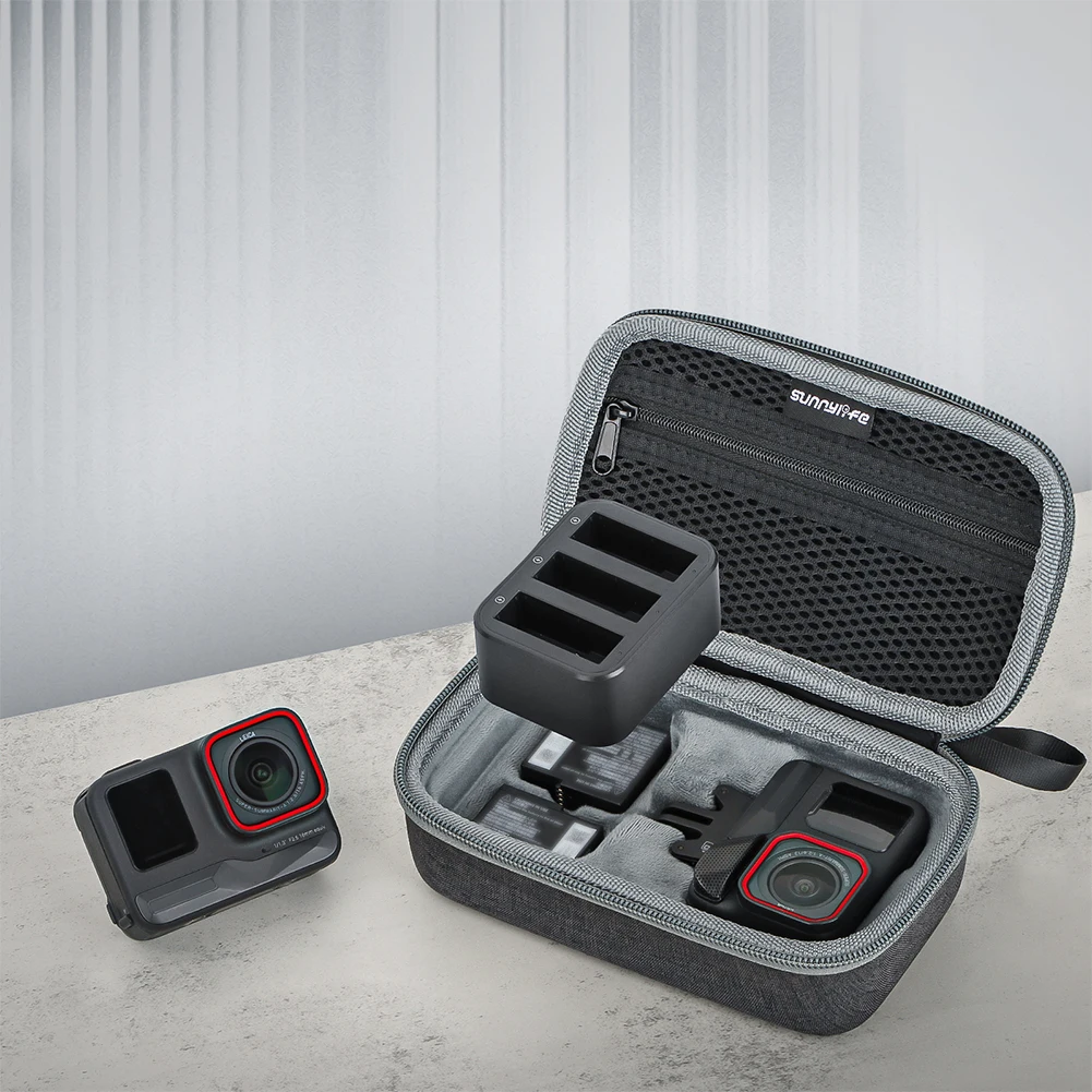 Portable Fabric Storage Bag With Carabiner Carrying Case Protective Case Travel Case For Insta360 Ace Pro 2/Pro/Action Camera