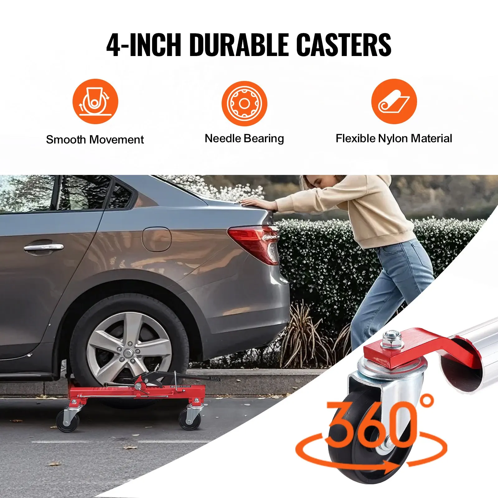 New Car Mover Universal Wheel Car Mover Mechanical Property Road Rescue Trailer Clearing Tool Wheel Dolly 1500 Lbs
