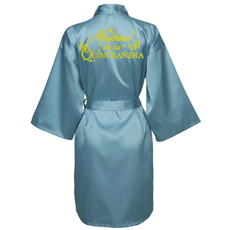 Mis15 Años Robe 15 Years Girl Birthday Party Robes Quinceanera Robe Mis XV Bathrobe Silkly Nightgown