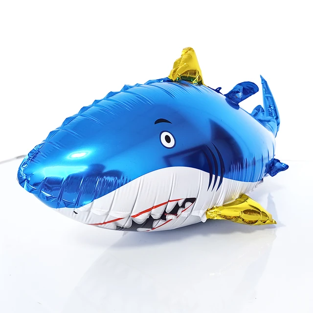 25inch Shark Shaped Mylar Balloon Shark Balloons for Birthday