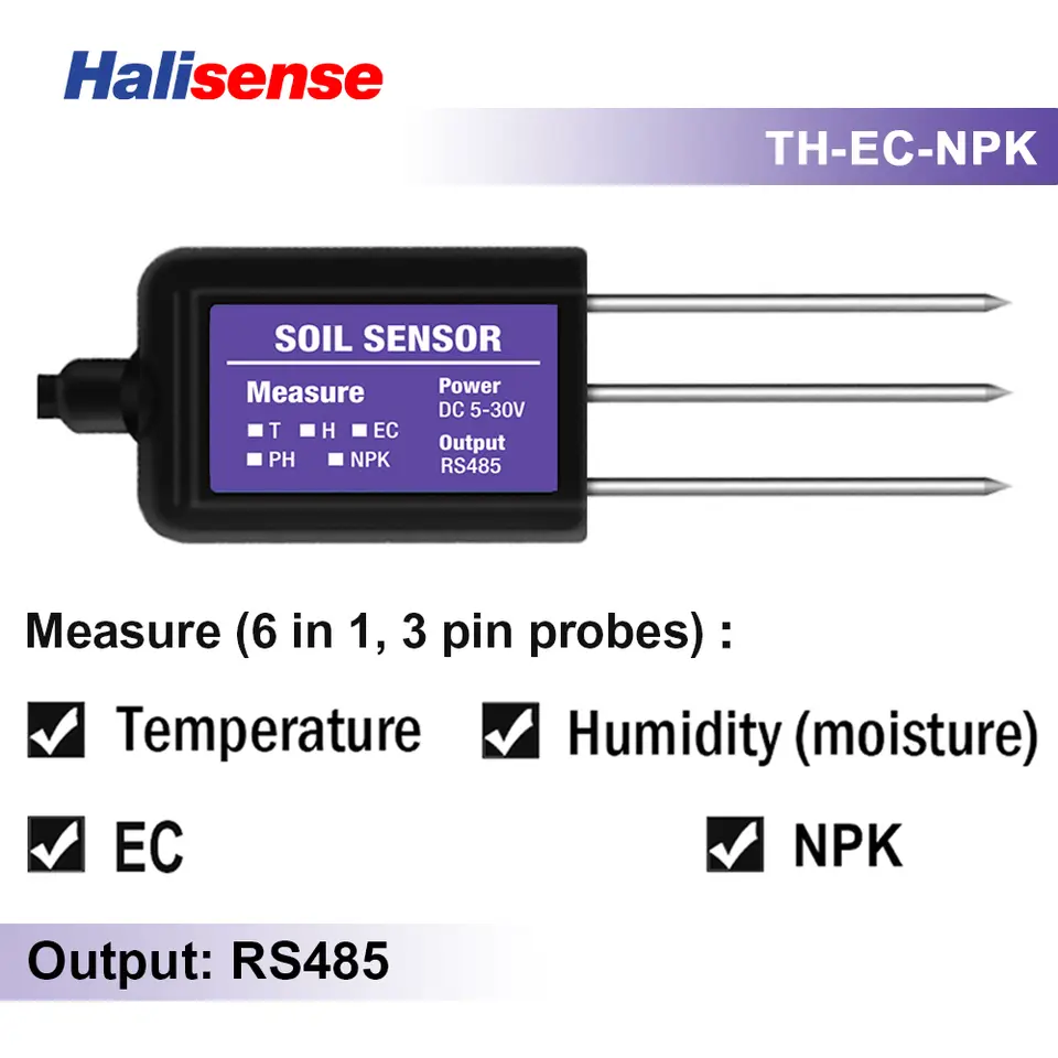 RS485 Modbus Soil Sensor 7 in 1 Measure Soil Moisture Temperature Humidity EC PH NPK image 16