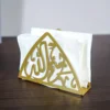 1pc Metal Arabic Text Napkin Holder, Can Be Matched With Square, Rectangular Napkin, Suitable for Dining Table, Kitchen, Wedding 1