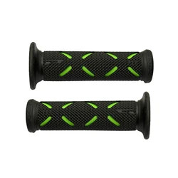Universal 22MM Motorcycle Handlebar Rubber Grips - Enhanced Motorbike Accessories (Green)