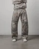 Hip Hop Oversized Camo Hoodies 2 Piece Set Retro Camouflage Pattern Y2K Tracksuit Men New Street Sweatshirts Clothes for Men 3