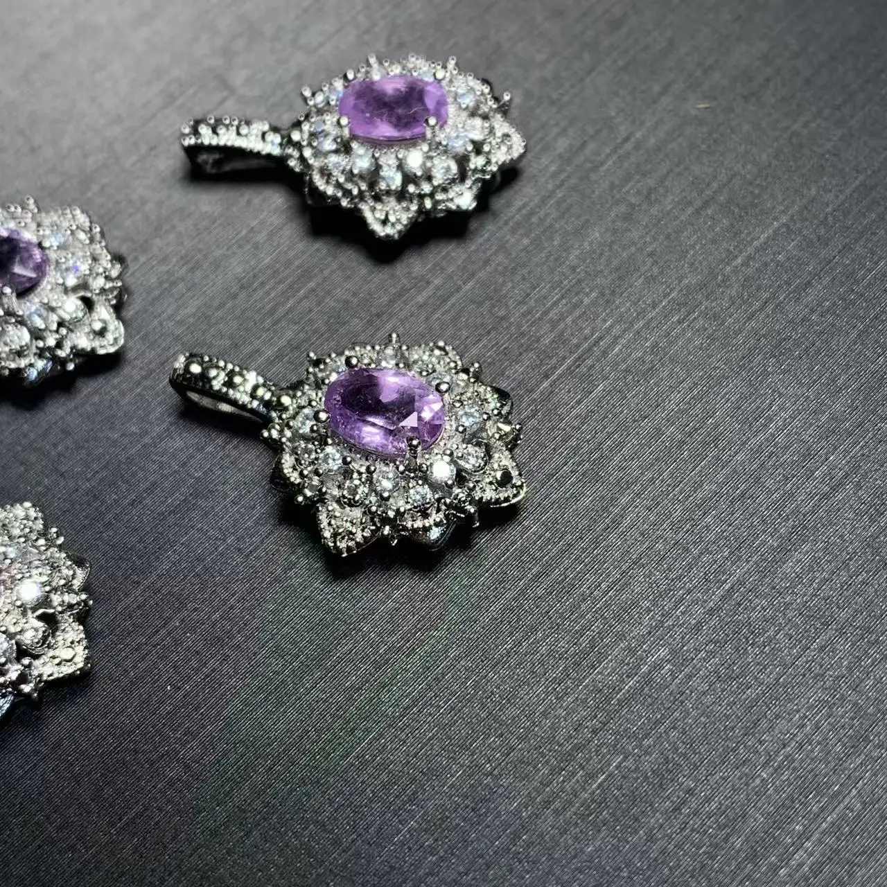 OVAL Natural Amethyst Pendant Necklace Fine Jewelry Handmade Stones Wholesale Healing Energy Gift Lucky Jewelry