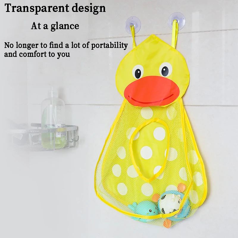 Baby Bath Toys Strong Suction Cups Bath Game Bag Cute Duck Frog