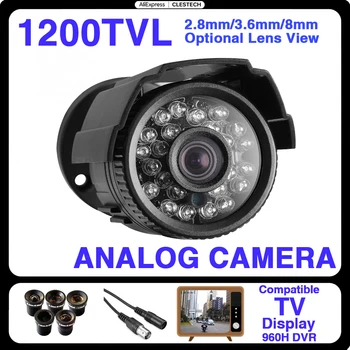 1200TVL HD CVBS Analog CCTV Camera Compatible TV Mini Outdoor IP66 Waterproof with Night Vision IR-CUT Audio Simple Quick Setup 1
