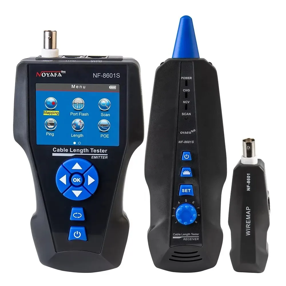 노야파 NF-8601S TDR LAN 케이블 테스터 LCD PING PoE 길이..