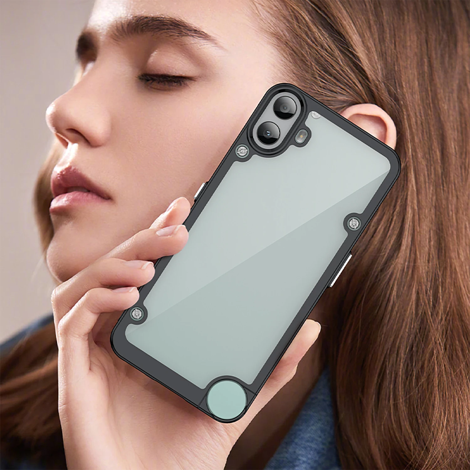 Clear Fashion Shockproof Phone Case with Fall Protection