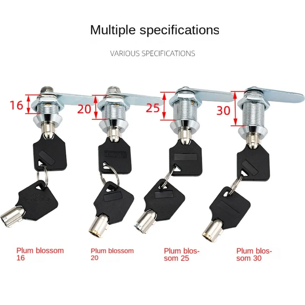Cylinder Safe Cam Lock Mailbox Locker File Metal Cabinet Mechanical Tongue Lock Power Distribution Box Replacement +2 Keys cabinet safety lock cabinet lock