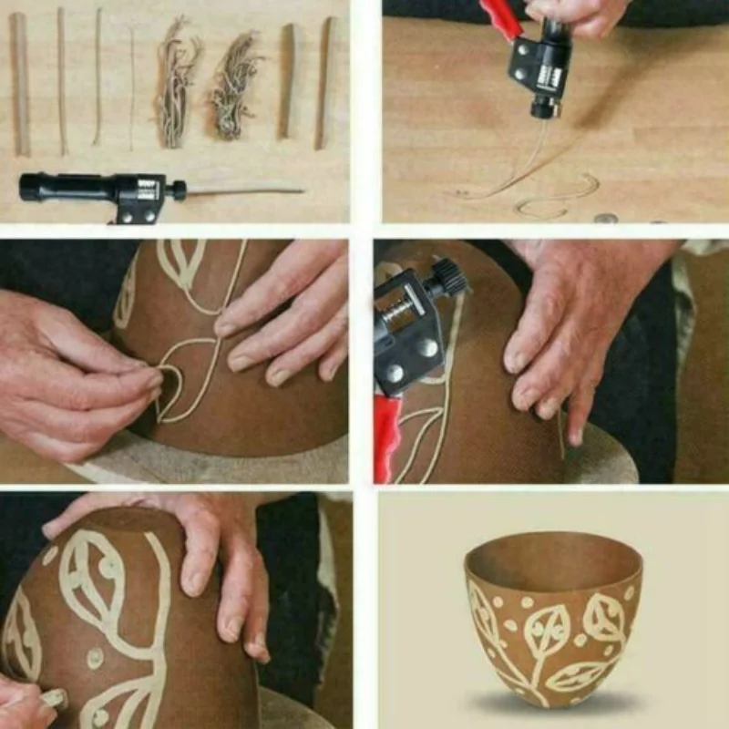 Clay Extruder Hand-Held Soft Clay Extruder with 20 Different Nozzles As Decorative Auxiliary Art Modeling Pottery Tool
