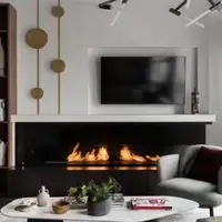 1000 mm Intelligent Decorative Modern Electric Fireplace Burner Ethanol Flame Heater Fireplaces For Hotel 1