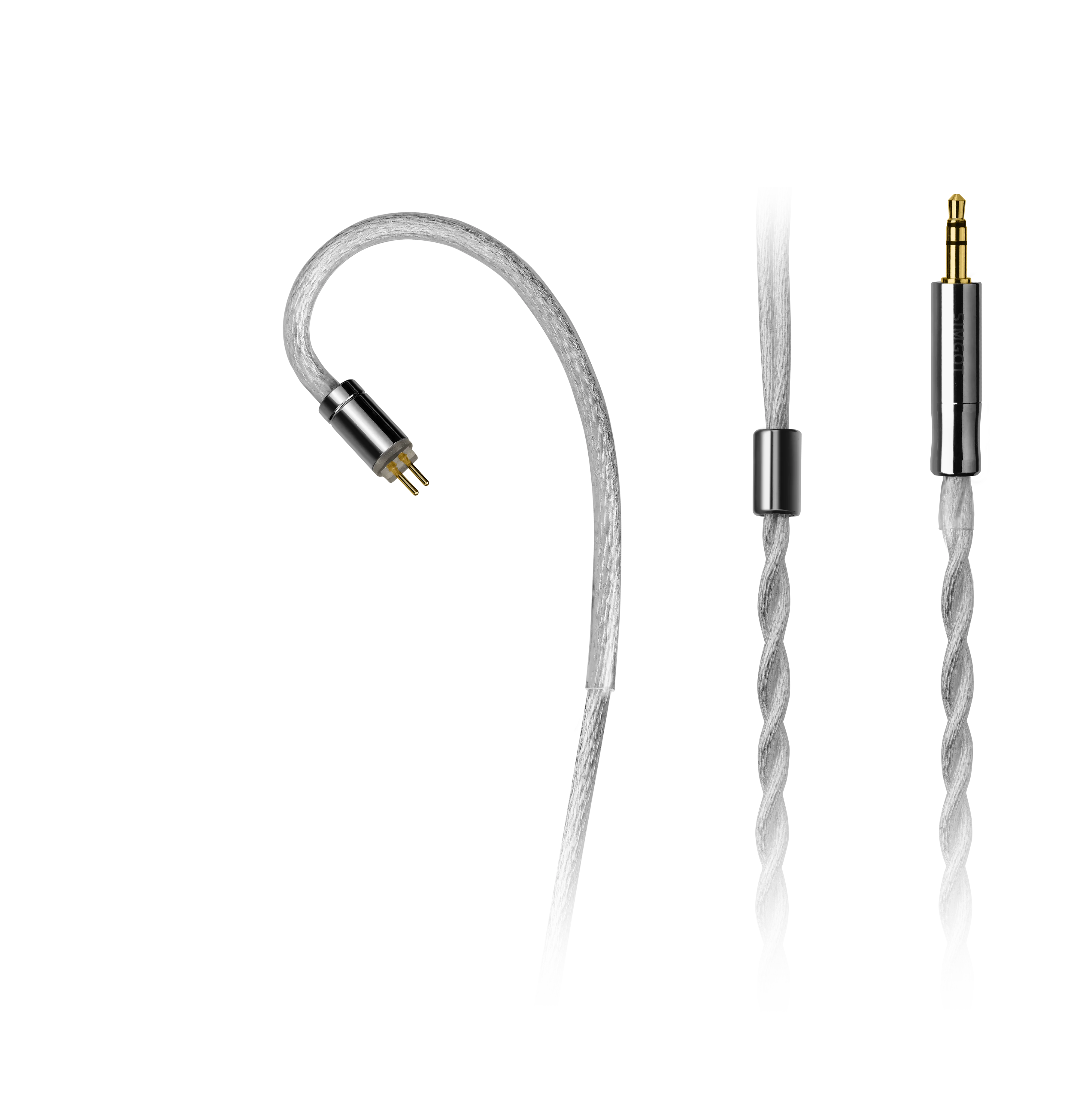 SIMGOT LC7 OFC versilbertes IEM-Upgrade-Kabel, einzelnes 18 AWG HiFi-IEM-Kabel für Audiophile-Monitore