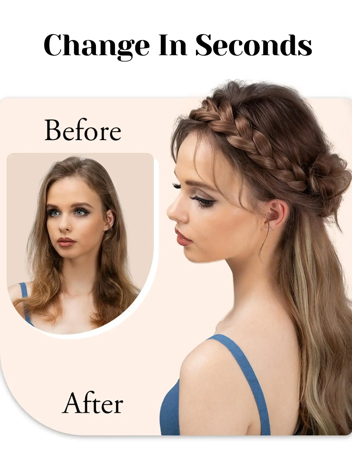 Synthetic Braided Headband Hairpiece for Women Bohemian Style