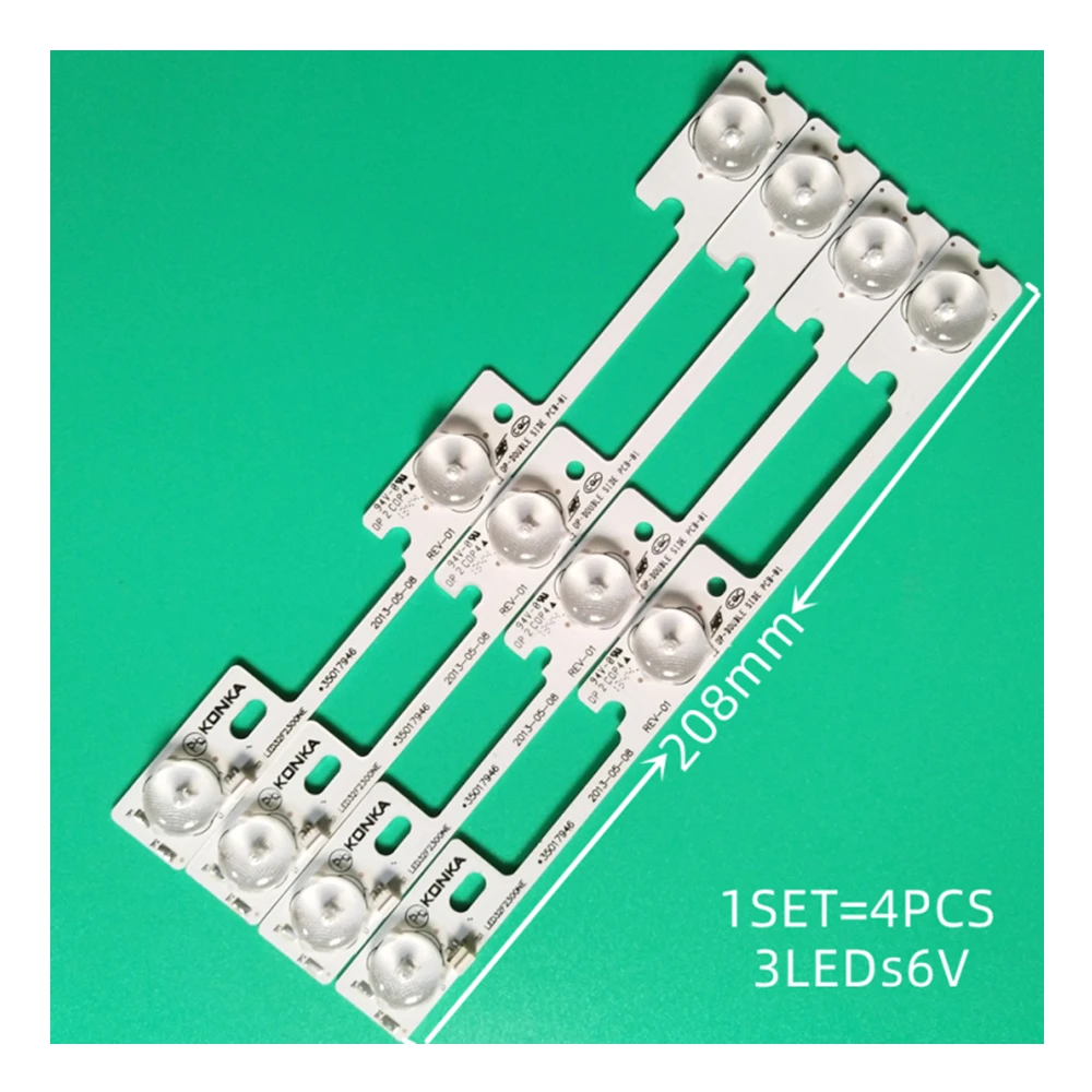 

4PCS/LOT new and original for Konka LED32F2300NE LED32F2300FX light bar 35017946 35017948 backlight lamp LED strip 6v