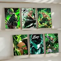 ⁦ملصقات "زورو" جداري عالي الدقة | Roronoa Zoro Waterproof Wall Art Poster Stickers⁩ - الصورة ⁦5⁩