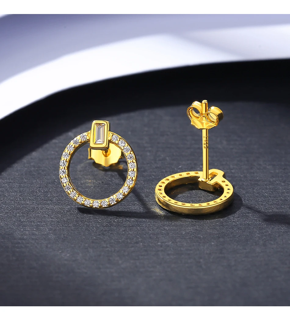 Orecchini a bottone Fashion Grace per donna Gioielleria raffinata in argento sterling Rotondo Pave CZ Pendientes Femme Bijoux Regalo di nozze_voghion.com