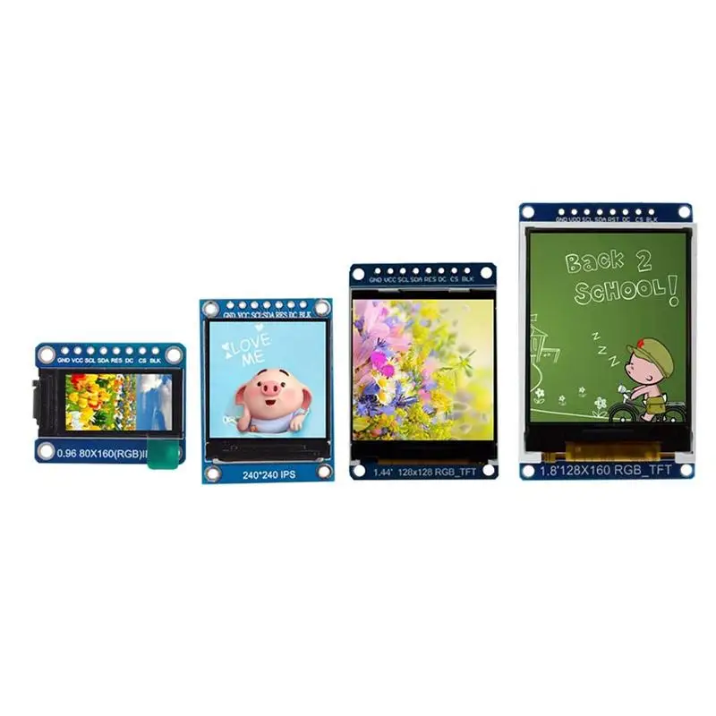 TFT Display 0.96 1.3 1.44 1.8 inch IPS 7P SPI HD 65K Full Color LCD Module ST7735 / ST7789 Drive IC 80*160 240*240 (Not OLED) lcd display 1 3 inch tft screen 240 240 ips display 24pin spi hd full color st7789 drive ic for arduino 240x240 display module