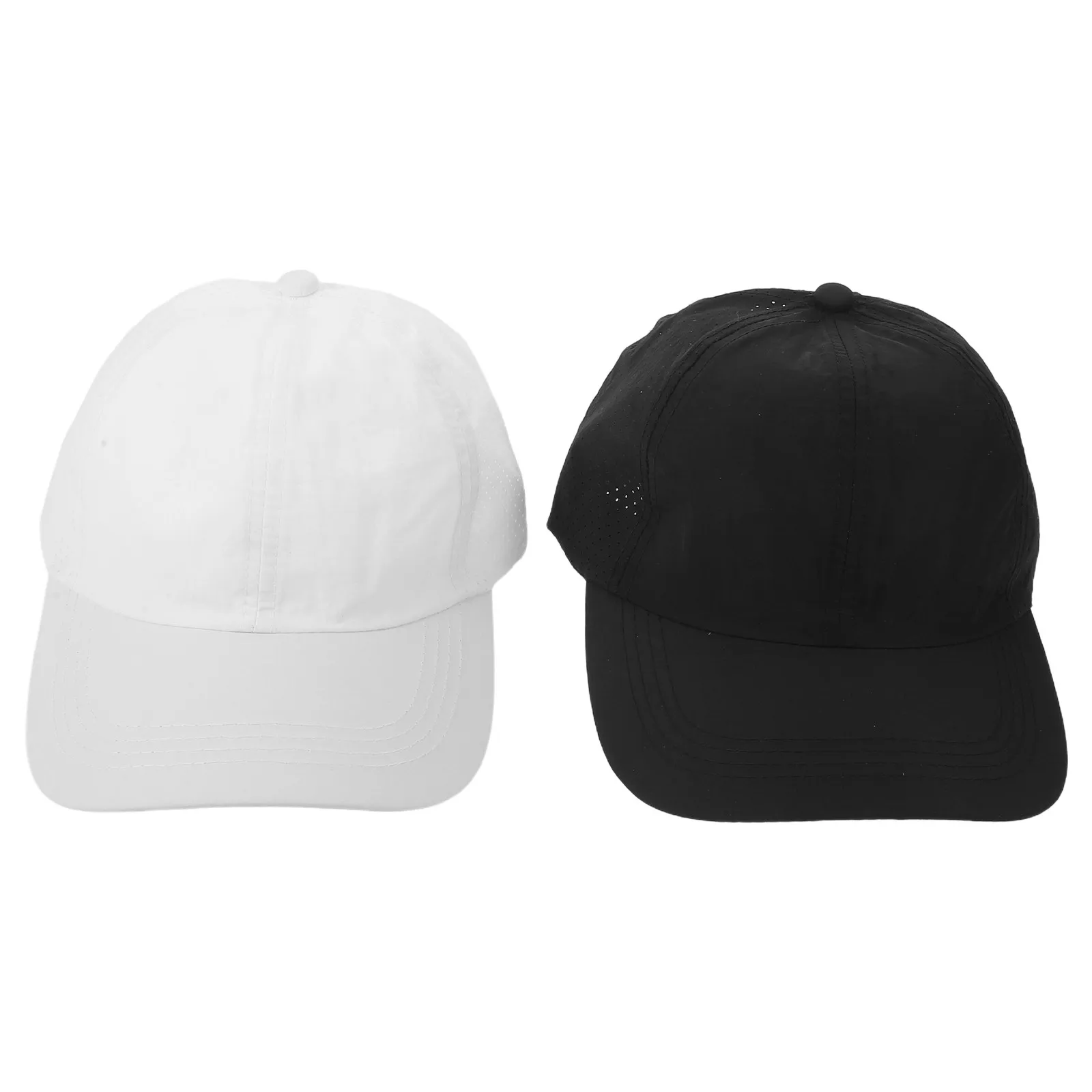2Pcs 여성 포니 테일 야구 모자 통기성 메쉬 빠른 건조 러닝 모자 와이드 브림 태양 보호 체육관 스포츠 모자 야외용
