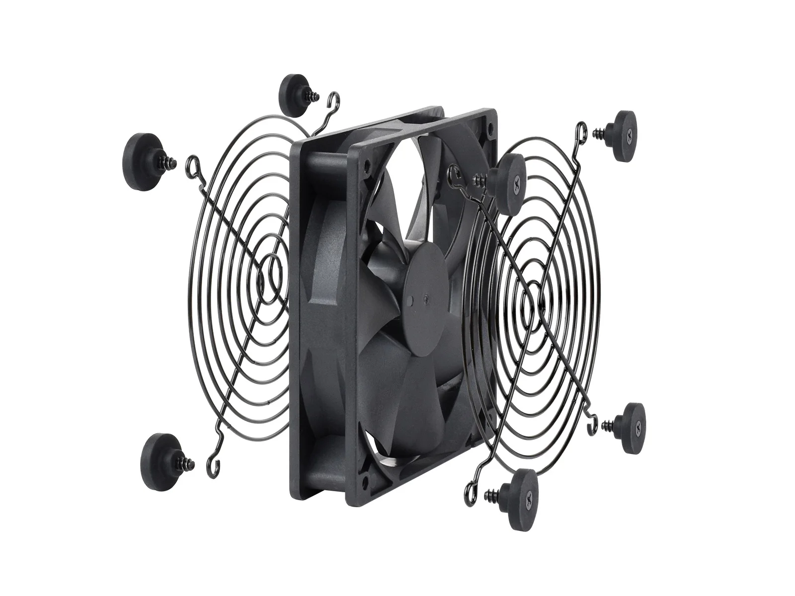 120mm USB 5V 저소음 냉각 팬 3단 속도 조절 가능 금속 그릴 보호 기능 52CFM 라우터 PS5 NAS 캐비닛용