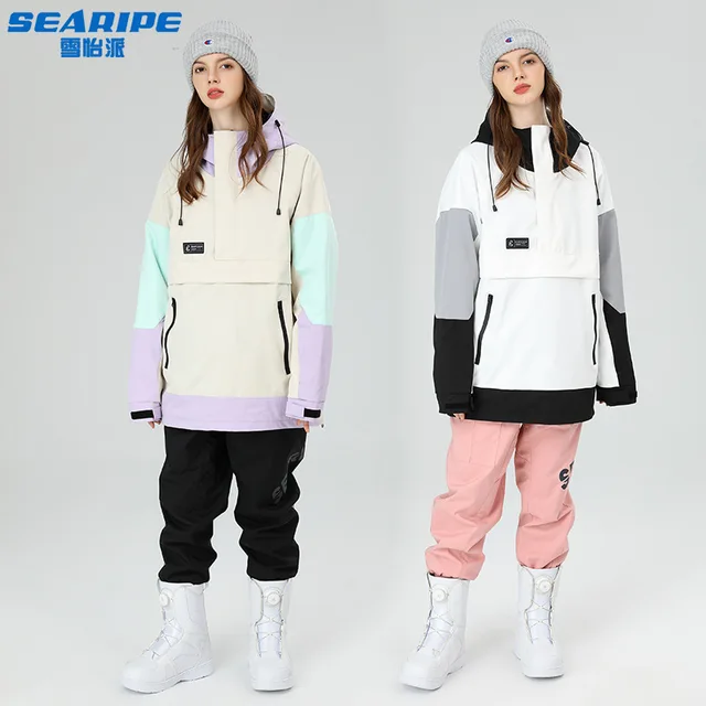 SEARIPE Ski Jacket Men Women s ski suit Waterproof Windproof Breathable Warm Hoodie Outdoor Snow Sweatshirts