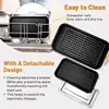 Pukomc Electric Smokeless Indoor Grill, Non-Stick Cooking Removable Plate, Portable Korean BBQ Grill with Removable Temperature 3