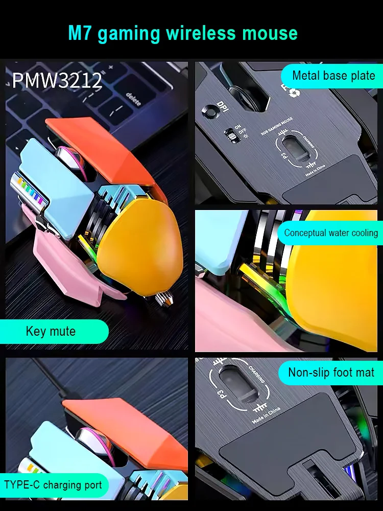 Mouse para jogos sem fio para jogadores