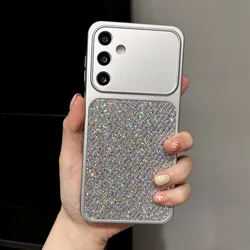 Luxury Diamond Glitter Matte Phone Case - Elegant TPU Simple Back Cover - Galaxy M13 5G (Silver)