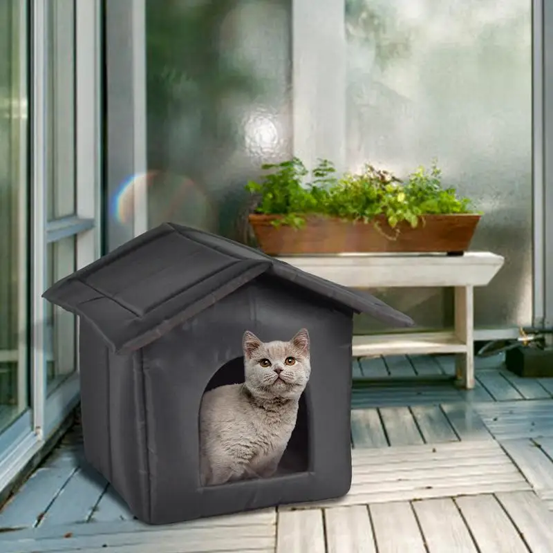 

Cat House Outdoor Waterproof Pet House For Small Dogs Foldable Kitten Puppy Cave Nest With Pets Pad Cat dog Bed Pet Accessories