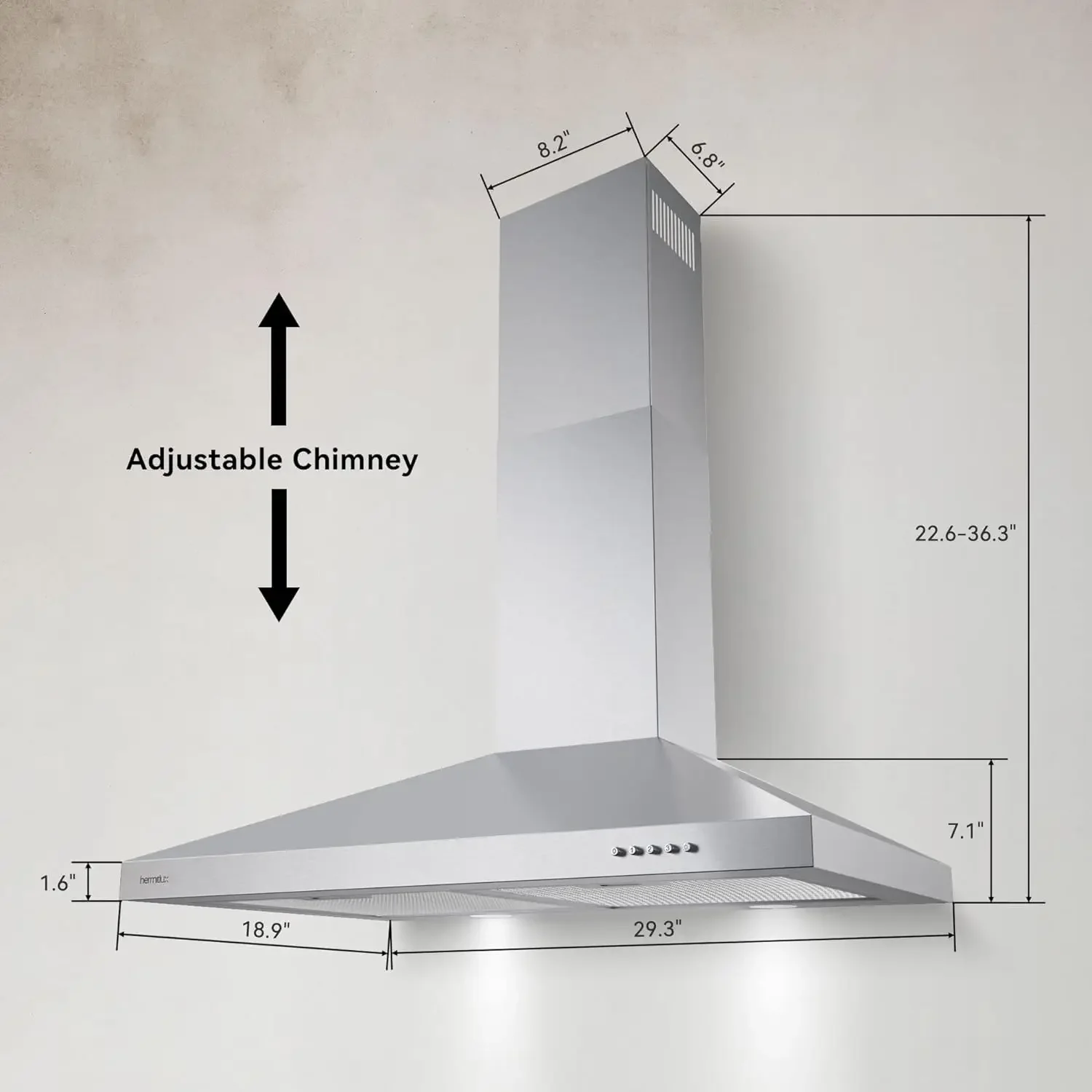 Range Hood 30 inch Stainless Steel, Wall Mount Vent Hood for Kitchen with Charcoal Filter, Range Hoods with Ducted/Ductless 2