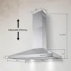Range Hood 30 inch Stainless Steel, Wall Mount Vent Hood for Kitchen with Charcoal Filter, Range Hoods with Ducted/Ductless 2