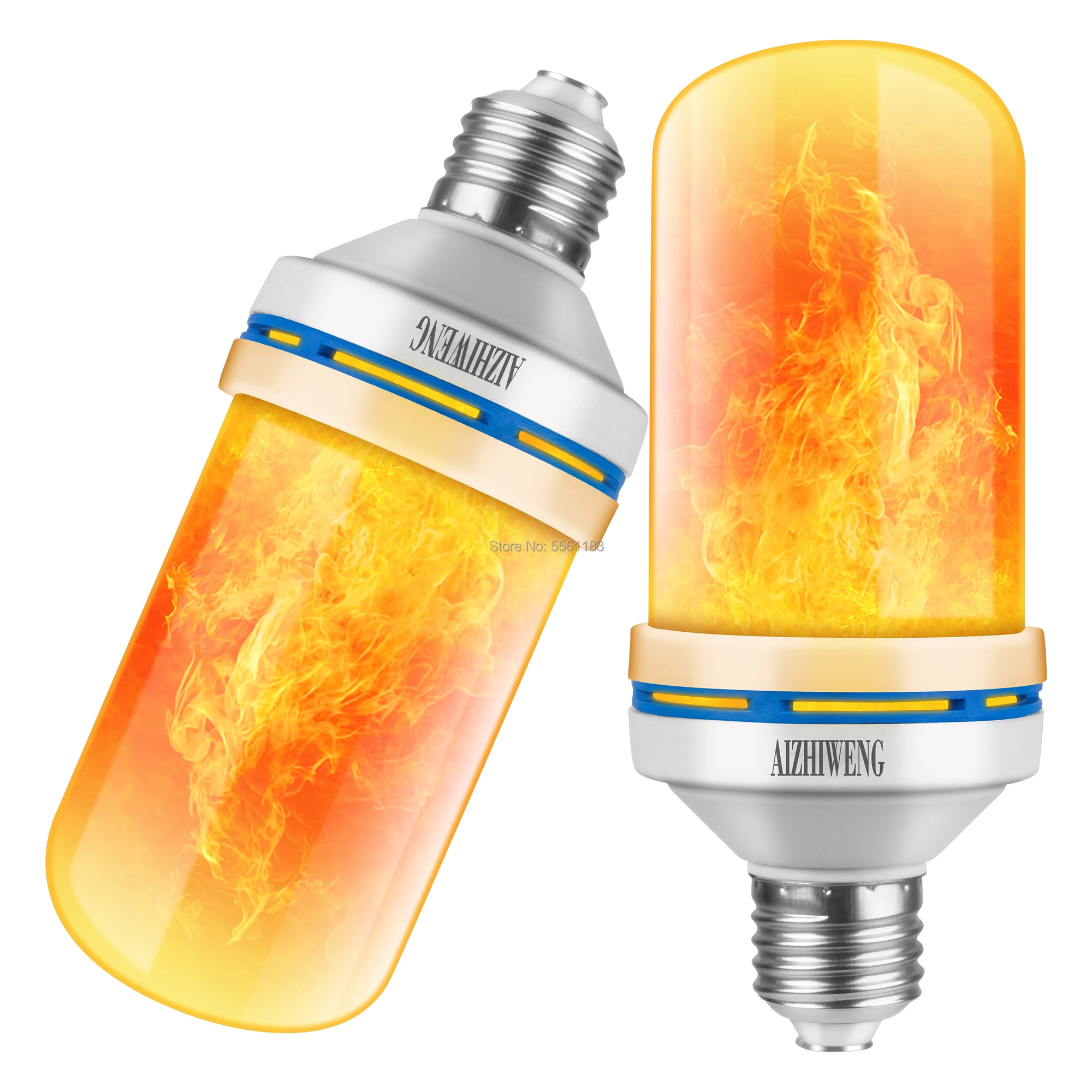 Flame Light Bulb (2 Pack) LED Flame Effect Light Bulbs with Upside