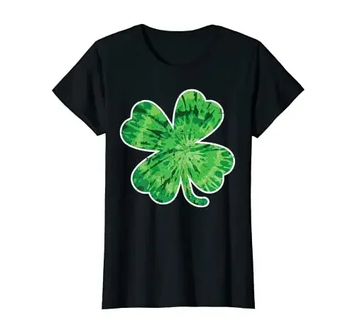 

Tie Dye Shamrock Clover St Patricks Day Hippie Men Women T-Shirt