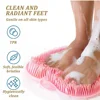 New Exfoliating Shower Massage Scraper Bathroom Non-slip Bath Mat Back Massage Brush Silicone Foot Wash Cleaning Bathing Tool 4