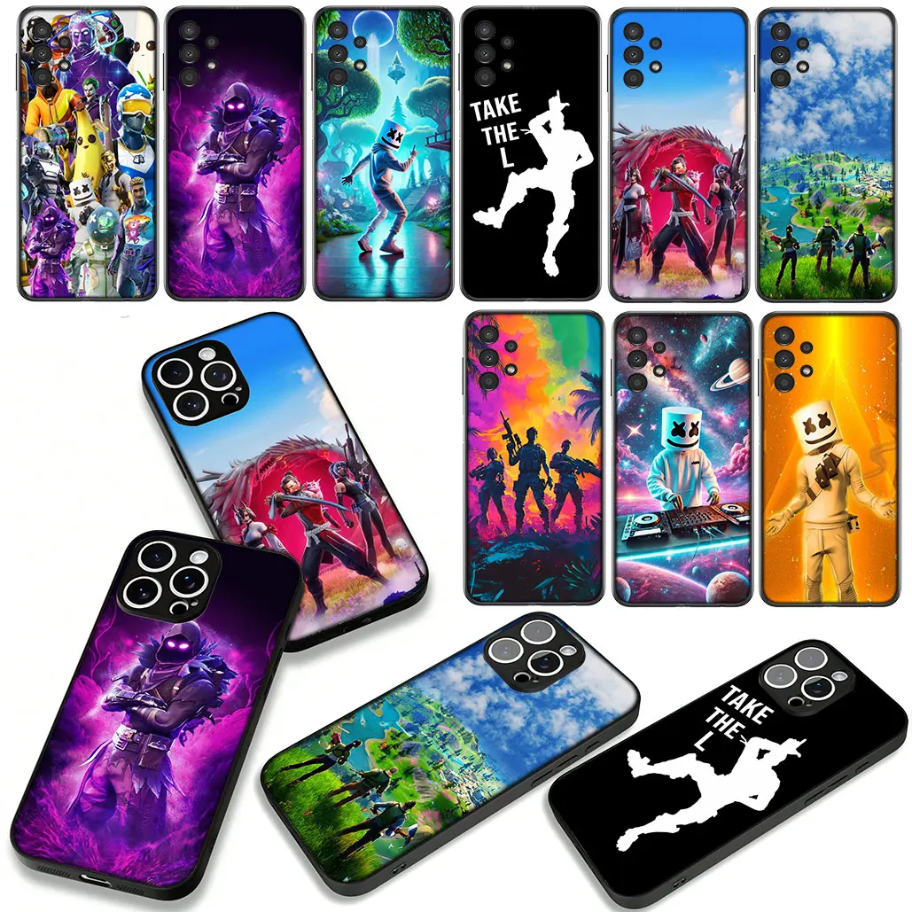 Stylish Protective Case with Fortnite Poster Design Motorola