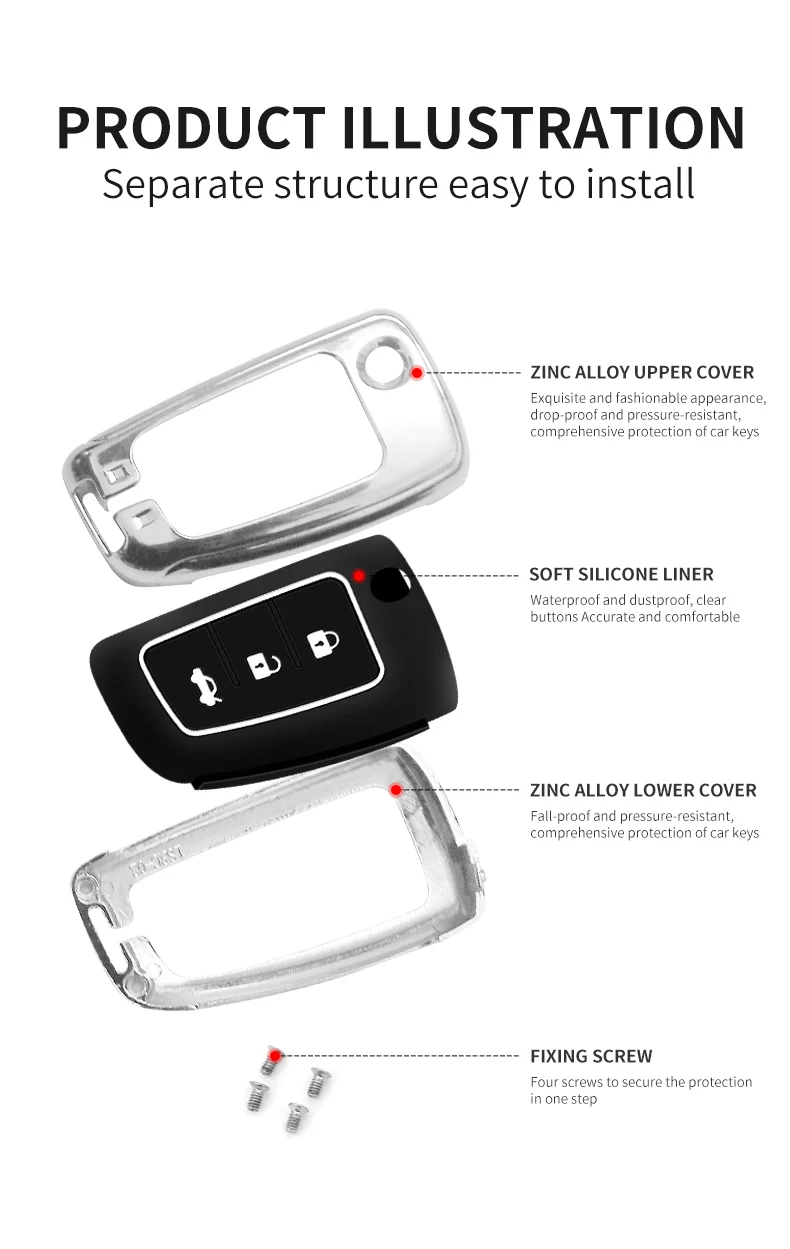 Custodia per chiave a distanza per auto in metallo Shell per Nissan Qashqai X-Trail Juke J11 Murano Tiida Altima Maxima Livina Nismo Sylphy Murano - S0d45b3f8f1c44ae0b989d532afc627a04