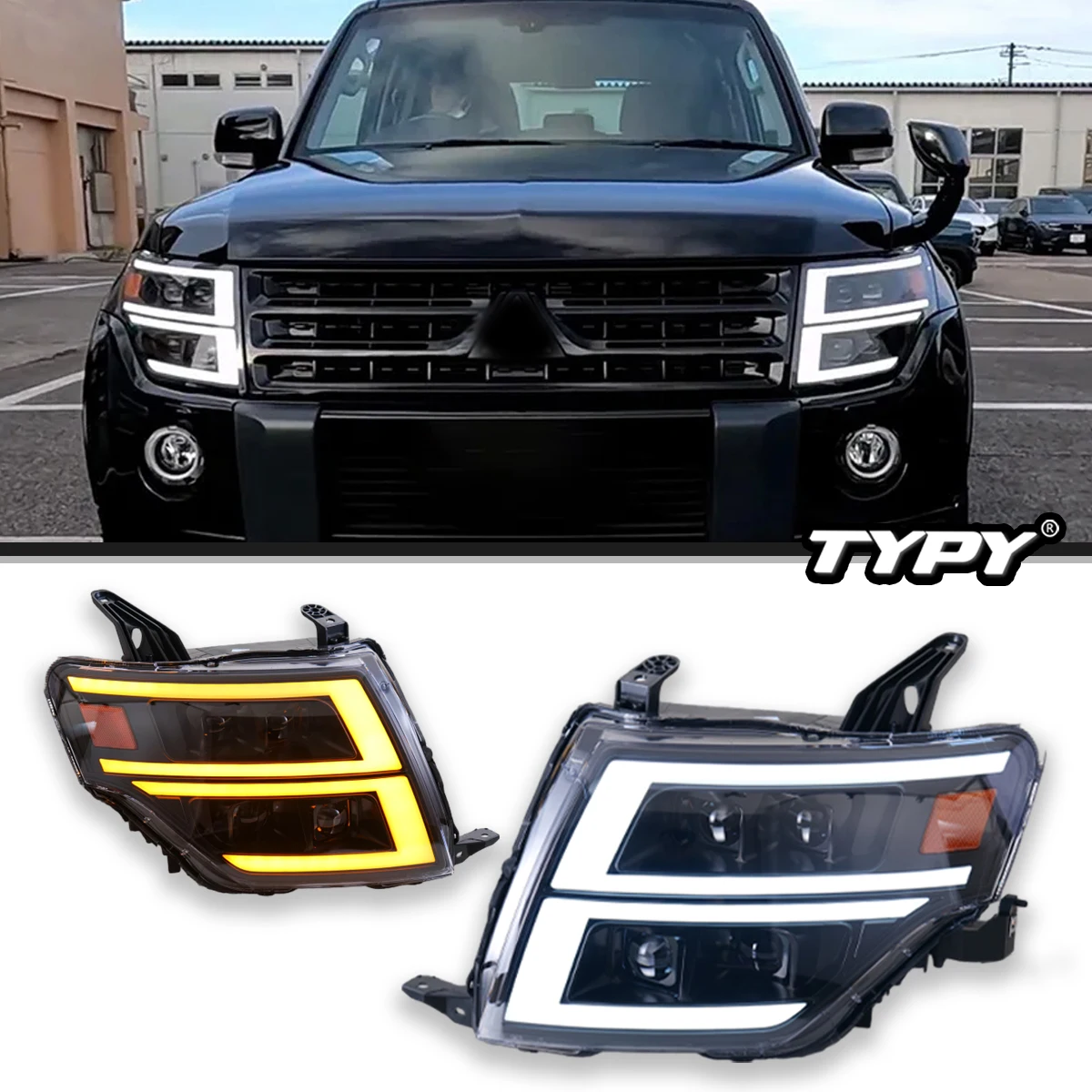 車用LEDヘッドライト,パジェロv93,v97,v87,2009-2021用ヘッド