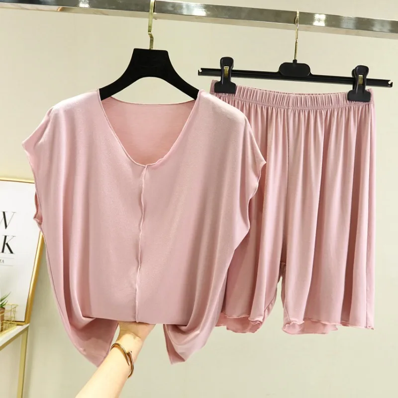 Костюм женский летний из модала с коротким рукавом