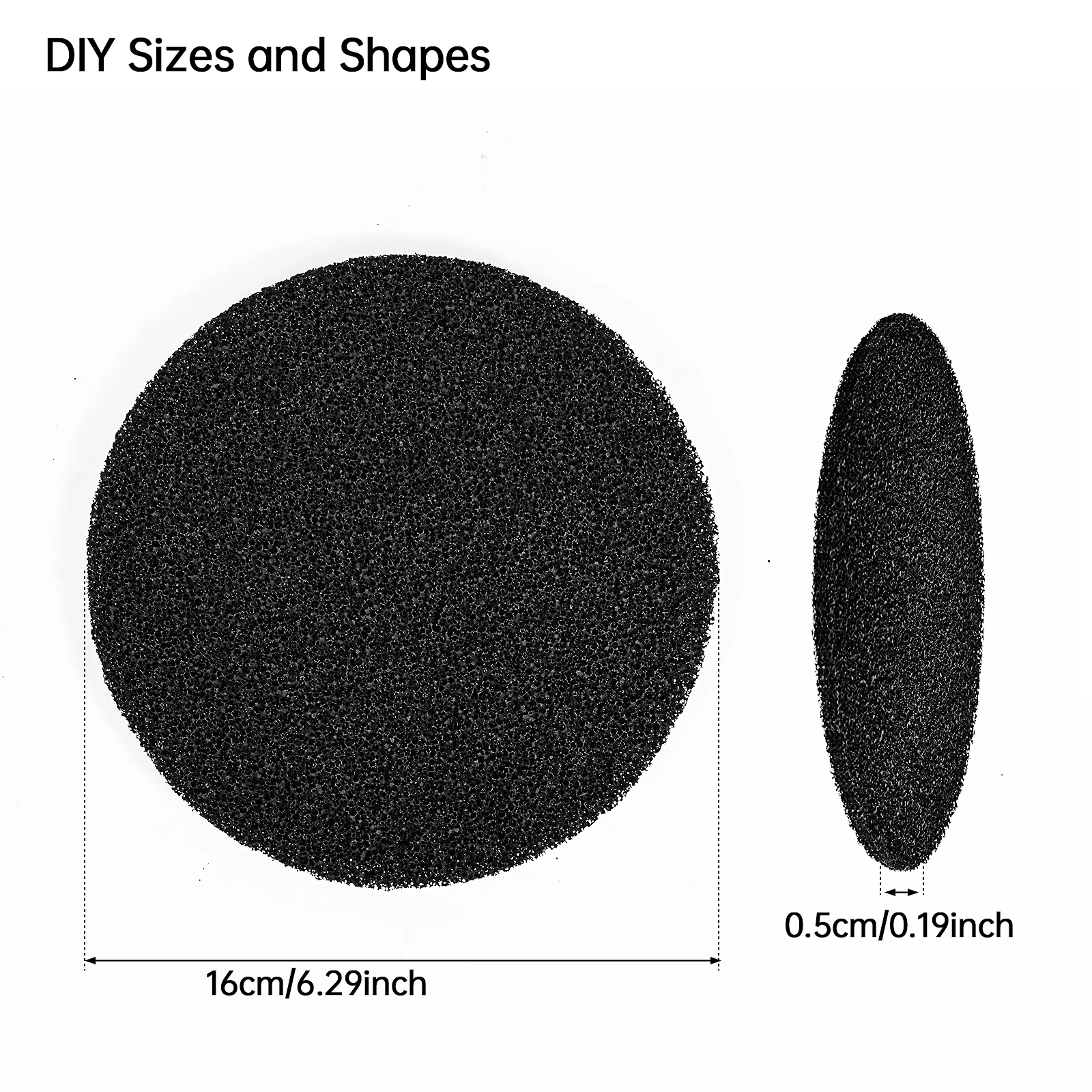Bamboo Charcoal Air Purifier Activated Charcoal Odor Absorber Bamboo Charcoal Odor Absorber 12Pcs Compost Bin Filters sponge filter for Kitchen Compost Bin Activated Charcoal Round Reusable Replacement Filters