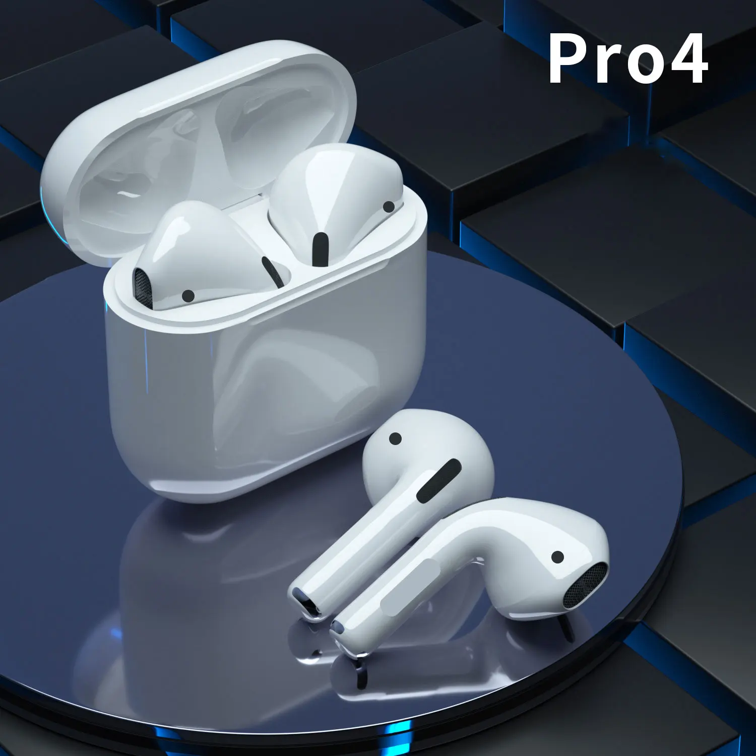TWS Pro 4 Mini Bluetooth Earphones With For Air Pods Silicone Case Wireless Headphones GPS Posits Stereo Earbuds Headset | Электроника