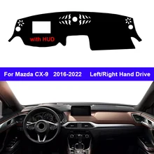 Cubierta de salpicadero interior de coche para Mazda CX-9 CX9 2016-2022, alfombrilla para salpicadero, parasol, 2021, 2020, 2019, 2018