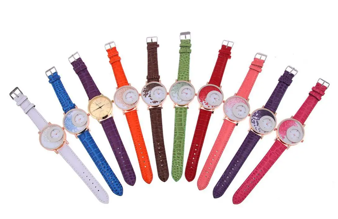 Broken Diamond Large Dial Student Watch Casual Fashion Versatile Women Quartz Belt Wrist Watches Montre Часы Женские Наручные 6