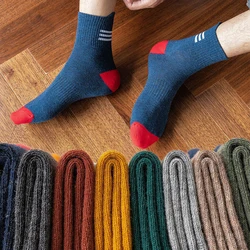 10 Pairs Men Spring Autumn Cotton Long Socks Male Casual Breathable Stripe Crew Sock Unisex Skateboard Socken Sport Calcetines