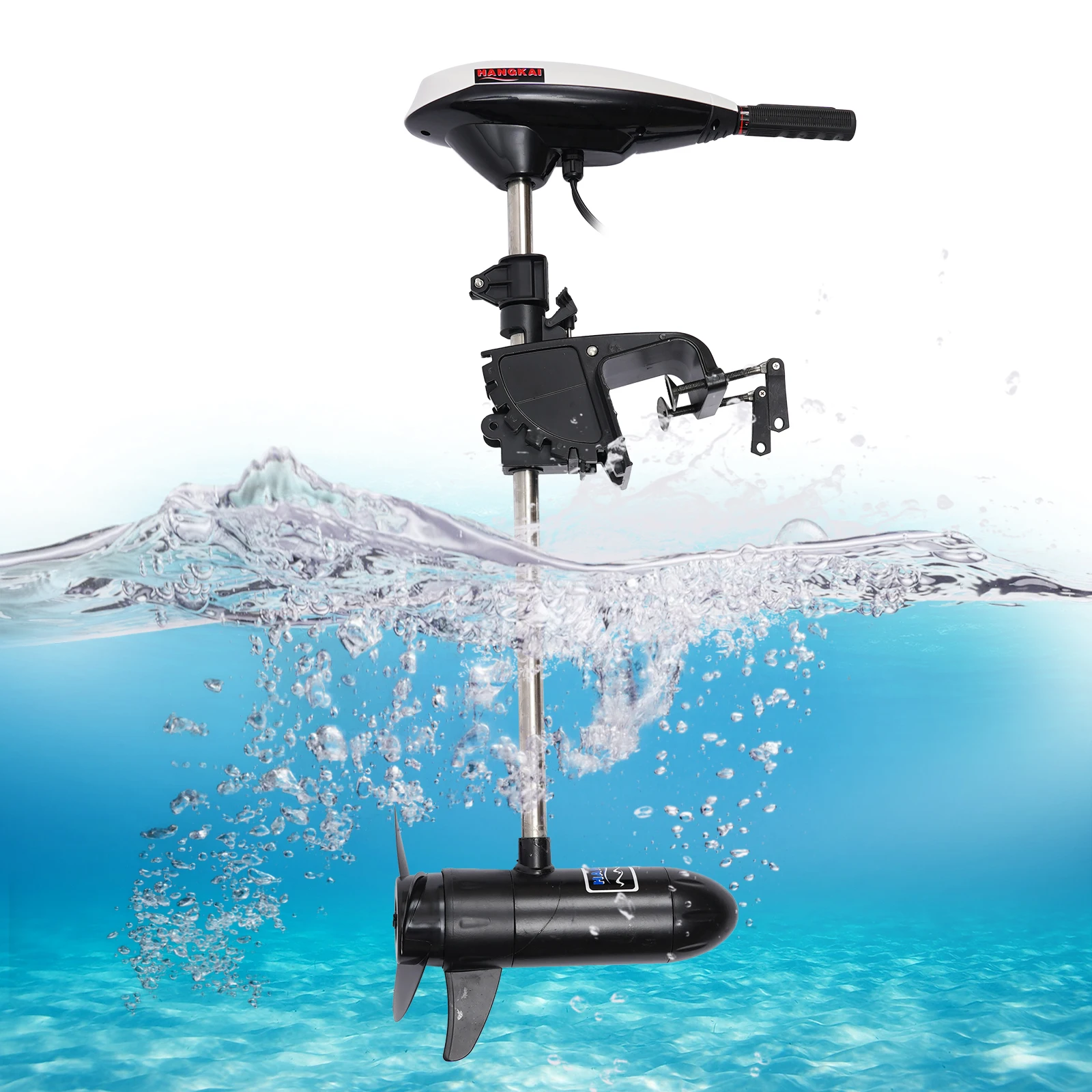 

45 lbs Electric Outboard Trolling Motor Pure Copper Boat Motor Electric Thruster with Telescopic Shaft