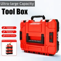 Stackable Tool Box Portable Hardware Storage Box Heavy Duty Tools Case Electric Drill Tool Storage Case Garage Tool Organizer 2