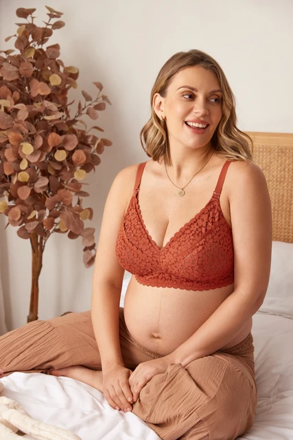 MOMANDA Lace Maternity Nursing Bra Lightly Padded Wireless Double Strap  Lingerie For Breastfeeding And Pregnancy S XL From Shu08, $27.56