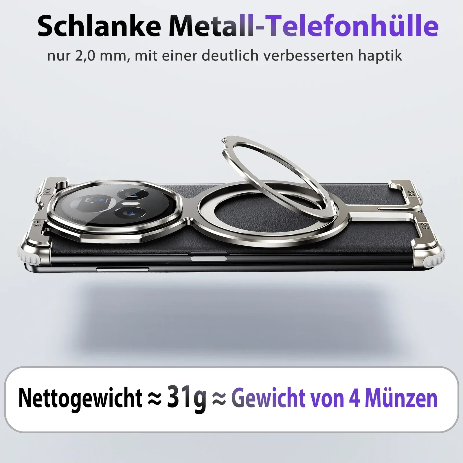 Eary Frameless Phone Case for Huawei Honor Magic Vs3 Vs2 with Magsafe Kickstand 360°Rotatable Magnetic Shockproof V3 V2 Cover